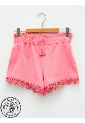 COTTON KNIT SHORTS - PINK