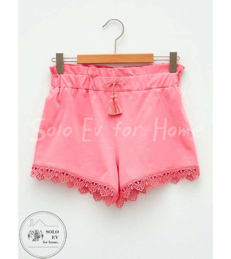 COTTON KNIT SHORTS - PINK/9y