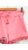 COTTON KNIT SHORTS - PINK