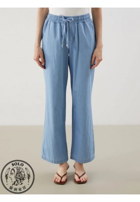COTTON WOVEN TROUSERS - L STONE WASH