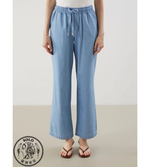 COTTON WOVEN TROUSERS - L STONE WASH