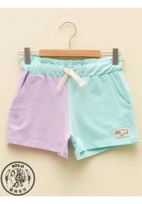 COTTON KNIT SHORTS - LIGHT AQUA GREEN