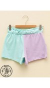 COTTON KNIT SHORTS - LIGHT AQUA GREEN