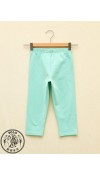 COTTON KNIT LEGGINGS - LIGHT AQUA GREEN