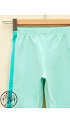 COTTON KNIT LEGGINGS - LIGHT AQUA GREEN
