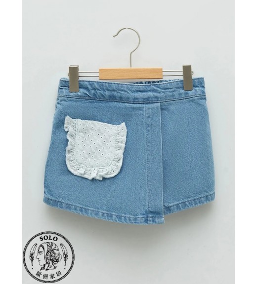 COTTON WOVEN SHORT SKIRT - MID RODEO