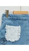 COTTON WOVEN SHORT SKIRT - MID RODEO