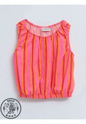 COTTON WOVEN BLOUSE - PINK STRIPED
