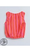 COTTON WOVEN BLOUSE - PINK STRIPED