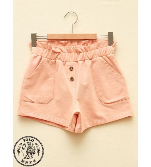 COTTON KNIT SHORTS - LIGHT PINK