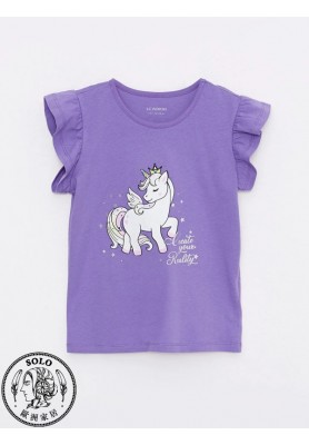 COTTON KNIT BLOUSE - LIGHT PURPLE