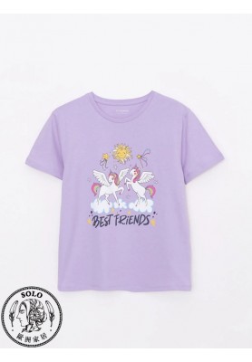 COTTON KNIT TSHIRT - DULL LILAC