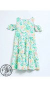 COTTON KNIT DRESS - LIGHT BLUE PRINT
