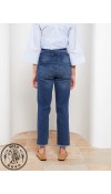 COTTON WOVEN TROUSERS - MID RODEO