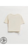 COTTON KNIT BLOUSE - CREAM