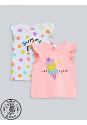 COTTON KNIT BLOUSE - LIGHT NEON PINK