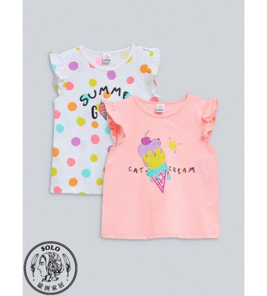 COTTON KNIT BLOUSE - LIGHT NEON PINK