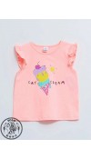 COTTON KNIT BLOUSE - LIGHT NEON PINK