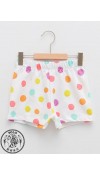 COTTON KNIT SHORTS - OPTIC WHITE PRIN
