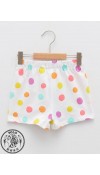 COTTON KNIT SHORTS - OPTIC WHITE PRIN