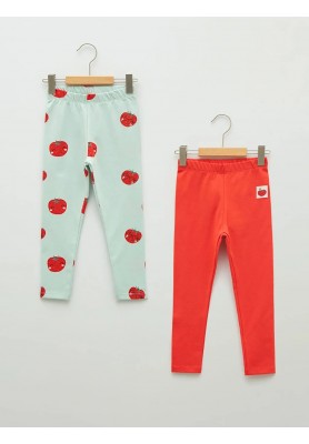 COTTON KNIT LEGGINGS - GRENADINE