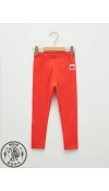 COTTON KNIT LEGGINGS - GRENADINE
