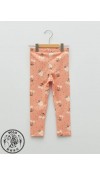 COTTON KNIT LEGGINGS - LIGHT CORAL PRIN