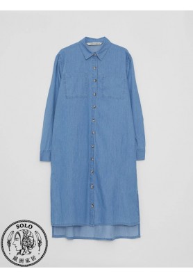 COTTON WOVEN TUNIC - L STONE WASH