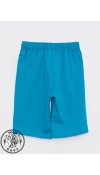 COTTON KNIT TSHIRT+TROUSERS - DARK AQUA BLUE