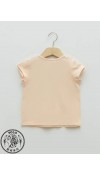 COTTON KNIT TSHIRT - PALE PEACH