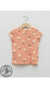 COTTON KNIT TSHIRT - PALE PEACH
