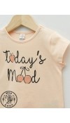 COTTON KNIT TSHIRT - PALE PEACH