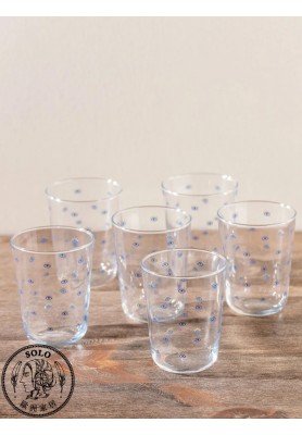 藍眼睛200ml玻璃杯(一組六件入)