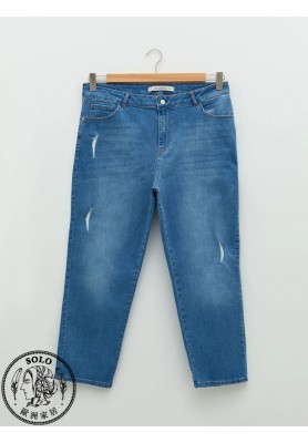 COTTON WOVEN TROUSERS  - MEDIUM RODEO