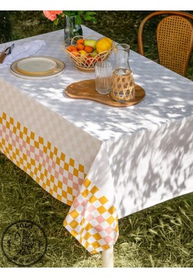 COTTON WOVEN TABLE CLOTH - MIX PRINTED/15H