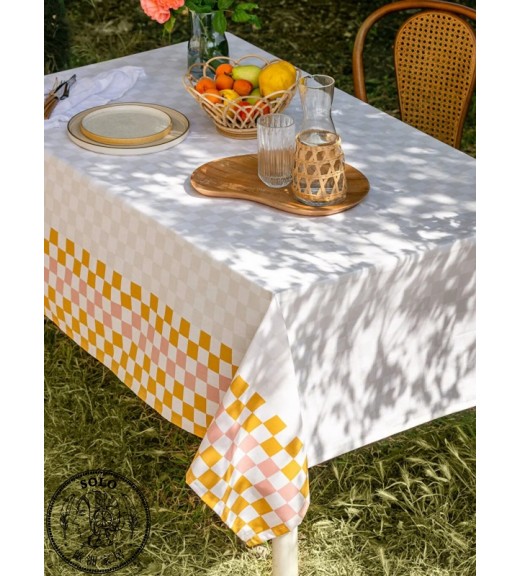 COTTON WOVEN TABLE CLOTH - MIX PRINTED/15H