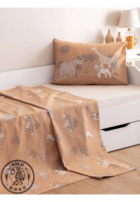 COTTON WOVEN PILLOW CASE+COVERLET - MIX PRINTED/16L