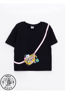 COTTON KNIT TSHIRT - NEW BLACK