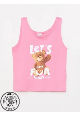 COTTON KNIT TANKTOP - PINK