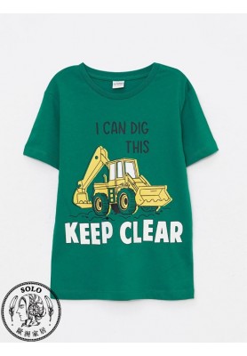 COTTON KNIT TSHIRT - MID GREEN