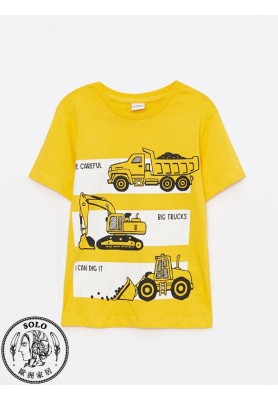 COTTON KNIT TSHIRT - MID YELLOW