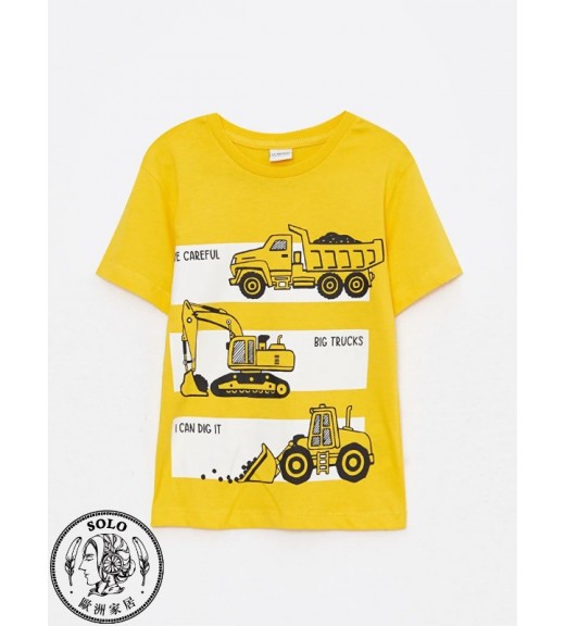 COTTON KNIT TSHIRT - MID YELLOW