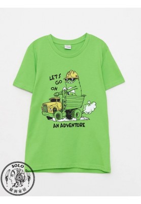 COTTON KNIT TSHIRT - BRIGHT GREEN