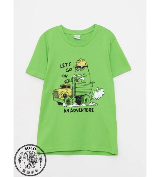 COTTON KNIT TSHIRT - BRIGHT GREEN