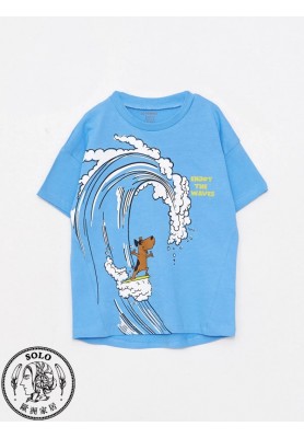 COTTON KNIT TSHIRT - BLUE