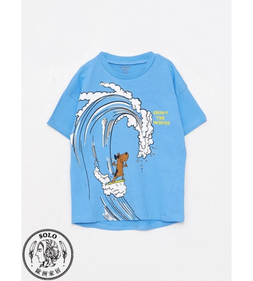 COTTON KNIT TSHIRT - BLUE