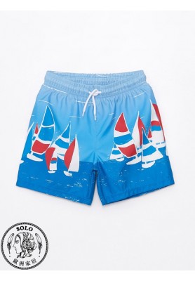 SWIMMING SHORTS BLUE PRINTED             