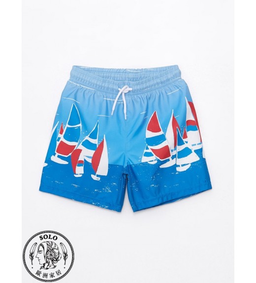 SWIMMING SHORTS BLUE PRINTED             