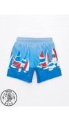 SWIMMING SHORTS BLUE PRINTED             