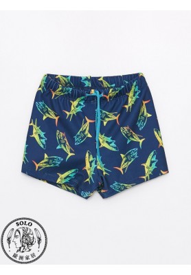 SWIMMING SUIT NAVY PRINTED            